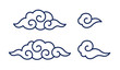 Traditional Chinese or Japanese curly clouds