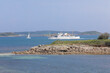 The Scillonian 3 ferry sailing into the Isles of Scilly
