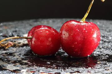 cherries in water