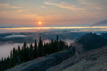 Wall Mural - Sunset And Clouds At High Rock Lookout