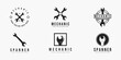 © Iamginan - Set of spanner logo vector symbol illustration design. spanner logo concept
