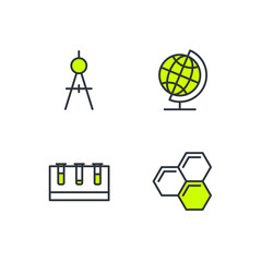 Wall Mural - science set icon, isolated science set sign icon, vector illustration