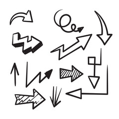 Wall Mural - hand drawn doodle arrow illustration icon