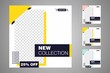 © artdesign99_ - New set of editable minimal banner templates. Suitable for social media posts and web or internet ads. Vector illustration with photo college.