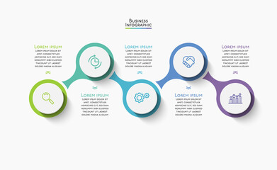 Wall Mural - business data visualization. timeline infographic icons designed for abstract background template mi