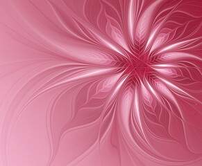 Wall Mural - Abstract fractal flower on gradient pastel background