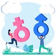 Illustration vector graphic cartoon character of gender symbol