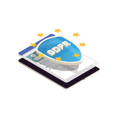 Sticker - Privacy Isometric Icon