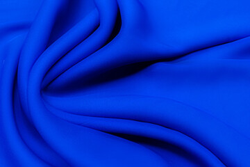 Wall Mural - Fabric rayon. The color is blue. Texture, background, pattern.