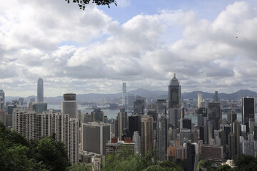 11 Jue 2021 the view of the wan chai city scape , hong kong