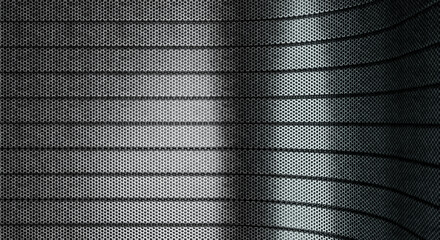 Wall Mural - Abstract metal perforated stripe background. 3D rendering.