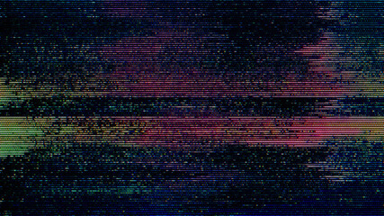 Glitch noise static television VFX pack. Visual video effects stripes background, tv screen no signal glitch effect