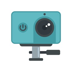 Sticker - Dynamic action camera icon flat isolated vector