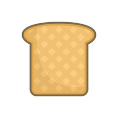 Poster - Sandwich toast icon flat isolated vector