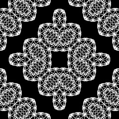 Poster - Design seamless decorative lacy pattern