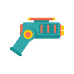 Wall Mural - Phaser blaster icon flat isolated vector