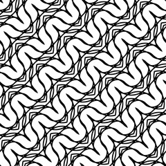 Sticker - Design seamless monochrome zigzag pattern