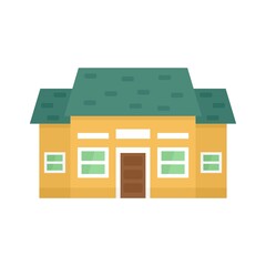 Cabana cottage icon flat isolated vector