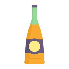 Sticker - Supermarket soda bottle icon flat isolated vector