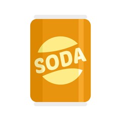 Wall Mural - Diet soda tin can icon flat isolated vector