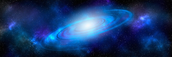 galaxy in space. cosmic cluster of stars. outer space background. 3d illustration