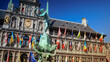 The Grote Markt ,Great Market Square, City hall of Antwerpen, Belgium