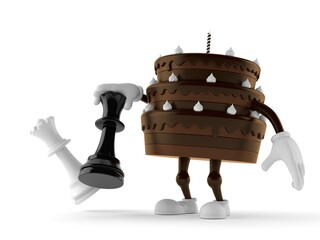 Poster - Cake character playing chess