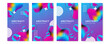 © SyahCreation - Set of modern colorful gradient background with geometric shapes and objects. Abstract design template for brochures, flyers, banners, headers, book covers background vector presentation design