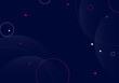 Abstract dark blue gradient circles background. Vector.