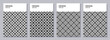 © Andrey - Set of flyers, posters, banners, placards, brochure design templates A6 size. Graphic design templates with rhombuses. Vector monochrome background.