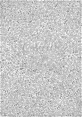 Wall Mural - abstract background with hand drawn doodle elements. funny wallpaper for blog, poster and print desi