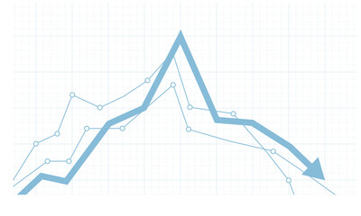 Overheating of the stock market and falling concept.