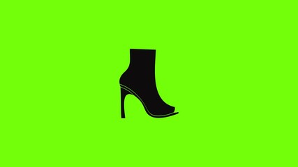 Poster - Woman shoes icon animation