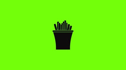 Canvas Print - French fries icon animation