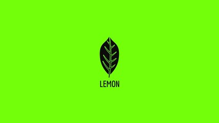 Poster - Lemon leaf icon animation