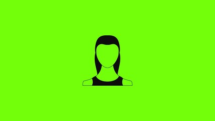 Sticker - Female avatar icon animation