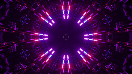 Wall Mural - 3D rendering of a glowing intergalactic tunnel leading to another dimension