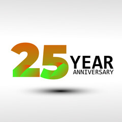 25 Year Anniversary Logo Vector Template Design Illustration