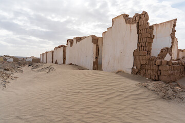 Poster - Abandoned and destroyed Lenghu town in Qinghai province, China