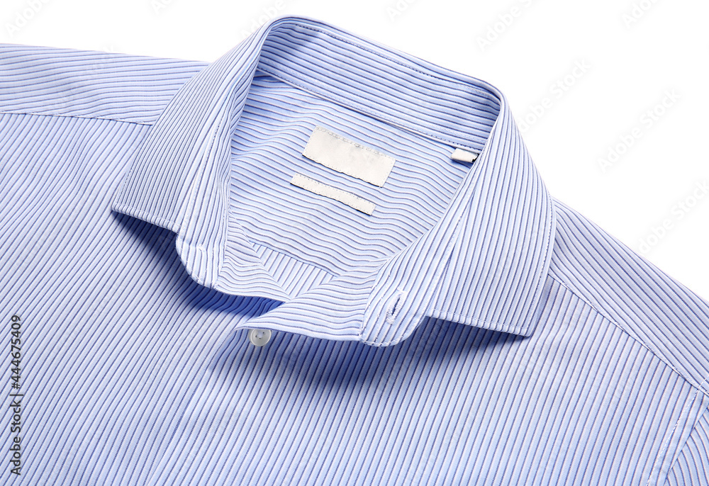 Stylish male shirt on white background