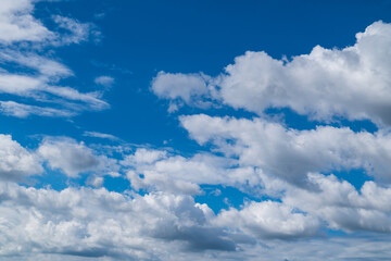 Wall Mural - Blue sky with white clouds in the day, Nature background