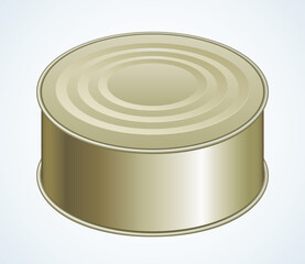 Canvas Print - Still tin can. Vector drawing