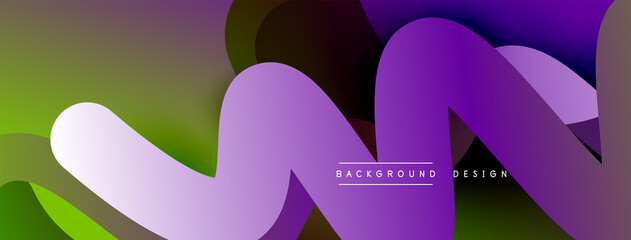 Abstract overlapping lines and circles geometric background with gradient colors