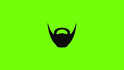 Sticker - Round beard icon animation