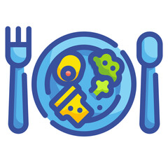 Poster - dish line icon