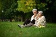© aletia2011 - Portrait of elderly couple having a picnic in the summer