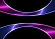Futuristic technology abstract background with glowing glossy neon waves. Vector design