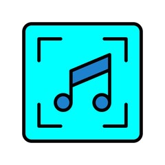 Sticker - Music Vector Icon