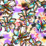 Fototapeta Młodzieżowe - abstract background with flowers