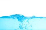 Fototapeta Łazienka - Blue surface water isolated on white background